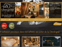 Tablet Screenshot of cabanes-perchees-dans-les-arbres.com